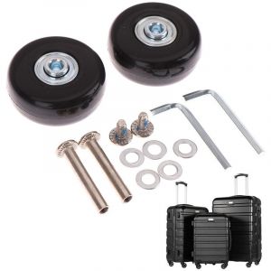 Gabrielle - 70x24mm Roues Valise Universelle De Rechange pour Bagages 2 pi&egrave;ces,Caoutchouc M&eacute;tal Valise Kit pour Valise,Chariot &agrave; Main,Poussette