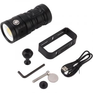 Eosnow Lampe de poche de plong&eacute;e LED 18000LM IPX8 &eacute;tanche USB sous-marine 100M lampe torche de plong&eacute;e sous-marine avec 3 sources de lumi&egrave;re pour la