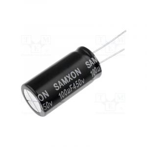 Condensateur électrolytique 100uf 450vdc 105ºc Taille 18x40mm Radial 100mf450v/105/rd