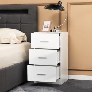 Maisonchic - Caisson de Bureau Meuble de Rangement avec 3 Tiroirs pour Feuilles A4 Lettre Dossiers et Documents Blanc design in