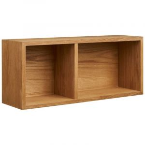 Etag&egrave;re murale 2 niches en ch&ecirc;ne massif - KALLYS