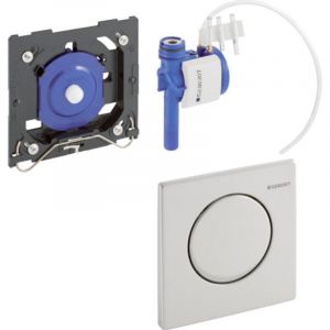 Syst&egrave;mes de chasse d'eau - Commande pour urinoir &agrave; d&eacute;clenchement pneumatique du rin&ccedil;age Mambo, acier inoxydable bross&eacute; 116.013.FW.1 - Geberit