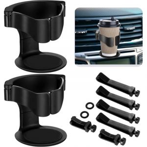 2 Pièces Porte-Gobelets Auto Ventilation, Support Bouteille Voiture Universel, Porte-Boisson Réglable avec Cendrier, pour Canettes, Tasses à Café et