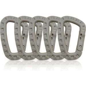 Lot de 5 mousquetons, Mousqueton Plastique, Mousqueton Tactique, Mousqueton Militaire, Mousquetons en Plastique Dur de qualit&eacute; sup&eacute;rieure, Robustes,