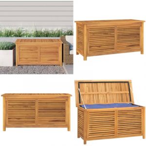 Vidaxl - Boîte de rangement jardin et sac 114x50x58 cm bois massif teck - Coffre De Jardin - Rangement Extérieur - Meuble De Jardin - Bois De Teck