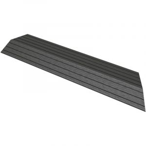 Ml-design - Bordure de Finition wpc Coin Droit Anthracite pour Dalles de Sol Clipsable, 38x2x7,5 cm, Aspect Bois, Cornière de Terrasse Striée, Bords