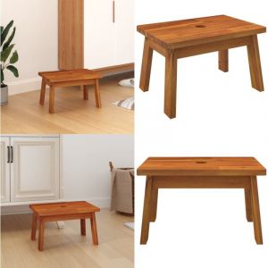 Tabouret-escabeau 38x26x22 cm Bois d'acacia solide - tabouret-escabeau - tabouret - Home & Living - Brun