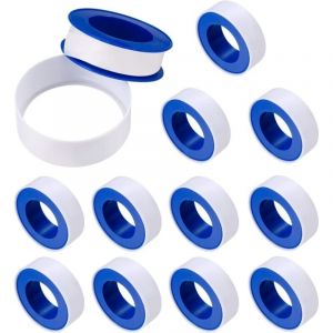 Ruban &Eacute;tanch&eacute;it&eacute;, Industrial Ruban de Marquage, T&eacute;flon de Plomberie Joint Rubans, 12mm x 10m Rouleau de Scotch pour Tuyaux - 12 Pcs-LIAIKI