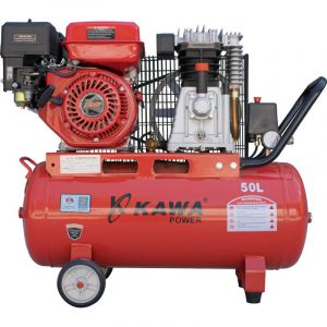 Kawapower - Compresseur d'air &agrave; courroies avec moteur essence &ndash; 7 hp, 50 l, 250 L/min, 8 bar