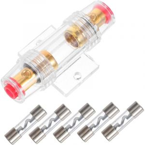 Lablanc - Pièces Porte Fusible Agu Gauge Fusibles pour Installateurs Audio et Électriciens Auto Boîtier Transparent Installation Facile Base