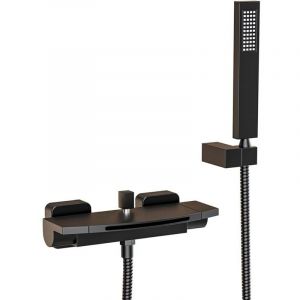 Robinet de baignoire cascade avec douchette, robinet de baignoire en laiton eau froide et chaude robinet de baignoire de salle de bain,