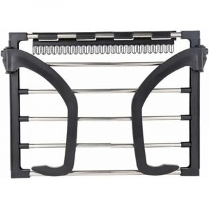 S&eacute;choir &agrave; linge pour radiateur - Portable - Tube circulaire - Petite taille - Noir - 32 x 40 cm