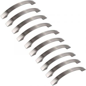 Vtizikl Lot de 10 poignee de meuble cuisine - chrom&eacute;es- Poign&eacute;es de porte Nickel Bross&eacute; poignee de cuisine poign&eacute;e cuisine inox entraxe 96mm