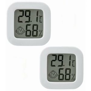 Thermom&egrave;tre Hygrometre Interieur, 2PCS Mini Thermom&egrave;tre Hygrom&egrave;tre Int&eacute;rieur Digital &agrave; Haute Pr&eacute;cisio,Thermom&egrave;tre Pr&eacute;cis et Hygrom&egrave;tre pour La