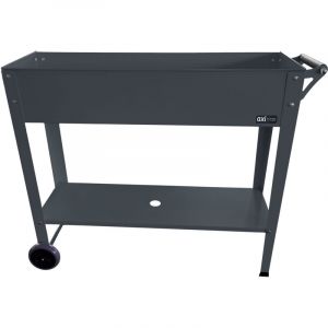 AXI Table de Culture en M&eacute;tal, Anthracite avec Roulettes et Etag&egrave;re Jardini&egrave;re Sur&eacute;lev&eacute;e sur Pieds pour Jardin / Balcon / Terrasse 100 x 30 x 80 cm