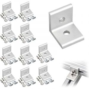10 Pi&egrave;ces &eacute;querre de Fixation Metal, &eacute;querre de Fixation(30 x 30 x 27mm), Acier Inoxydable &eacute;querre &eacute;tag&egrave;re Angle 90 Degr&eacute;s Equerre, Equerre Metal