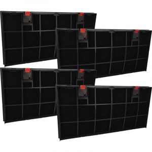 4x Filtres &agrave; charbon actif remplacement pour aeg Typ 150, MCFE34, Model 150, KF150, MCFE20, klf 60/80 pour hotte aspirante - 43 x 21,2 x 2,7 cm - Vhbw