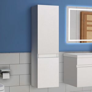 Ocean 30(L)x30(P)x110(H)cm meuble Salle de Bain blanc meuble colonne salle de bain &agrave; suspendre