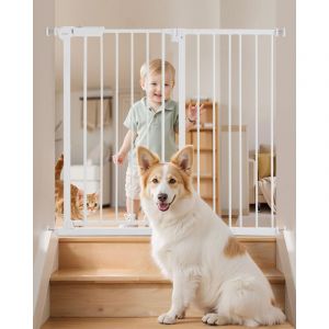 VEVOR Barriere de Securite Extensible Largeur 65-101,6 cm Hauteur 91,4 cm, Barriere deEscalier Reglable, Clotures pour Chiens Animaux de Compagnie,