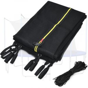 Filet de Sécurité Intérieur pour Trampoline de D.366CM & 8 Poteaux, Résistant aux uv, Double Fermeture Éclair(Poteau non inclus) - Goplus