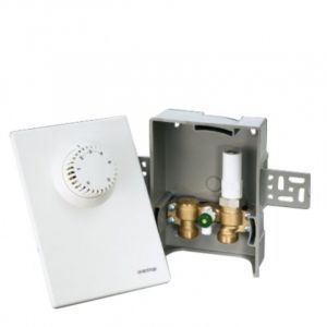 Oventrop - Kit d'installation murale avec vanne thermostatique pré-réglable profondeur de construction 57mm blanc