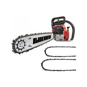 Tron&ccedil;onneuse thermique 65cc 3,9cv 50cm avec kit de protections et 2 cha&icirc;nes Extra - BLADEMASTER DE POWERGROUND