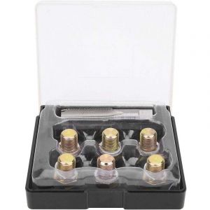 Kit de r&eacute;paration de filetage de robinet, bouchon de vidange d'huile M13 x 1.25MM, vis de carter d'huile, outil de refiletage