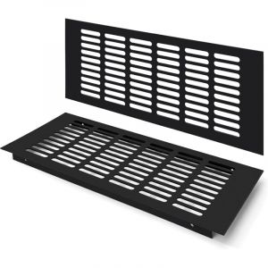 Grille D&rsquo;a&eacute;ration en Aluminium &agrave; Encastrer, Grille de Ventilation 350 x 150 mm Angulaire Ext&eacute;rieure Grille Aeration Reglable pour la Ventilation des