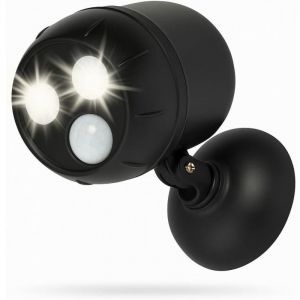 Lampe Detecteur de Mouvement exterieur, Eclairage LED a pile, Projecteur Sans Fil, Spot LED Exterieur, 1000 Lumen, T&ecirc;te rotative &agrave; 360 &deg;, &eacute;clairage