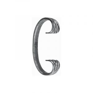 Volute en c finition queue de carpe - Hauteur 110mm Largeur 60mm plat de 12x6mm - Fer forgé - à souder Deco Fer Forge
