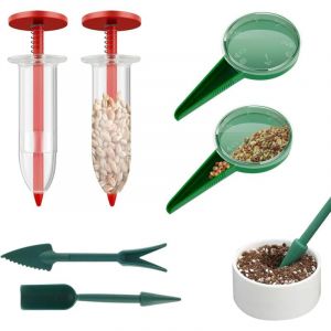 Semoir à Plantes,10 x 3cm Distributeur De Graines Set,Semoir Planteur Jardin,Mini Semoir Semences,ensemble de distributeur de semoir pour Petites