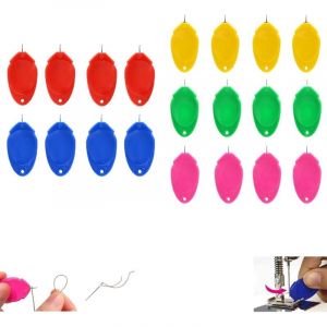 BEBUSINGOTO Enfile-aiguille pour machine à coudre, 20 enfile-aiguilles pour la couture à la main, outil d'enfile-aiguille facile, idéal pour le