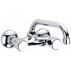 Clever - Mitigeur cuisine 2 poignées 110 e/c bec court With2 Guayama