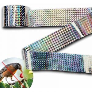 Bande Repulsif Anti Pigeon Effaroucheur d'oiseaux Double Face Anti Oiseaux Bande Anti-Oiseaux Holographique Brillant pour Effrayer Les Oiseaux