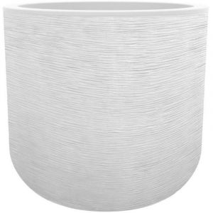 EDA - produit d'occasion] plastique - Pot rond 50 cm GraphitUp - 67 l - Blanc ceruse