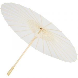 Papier Parasol Chinois/Japonais Parapluie en Papier Blanc diy Peinture Parapluie D&eacute;coratif De Mariage De Mari&eacute;e Parti D&eacute;cor Photo Prop - Ymyny