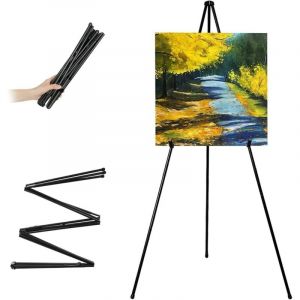 169cm (Noir) Chevalet de Peinture, chevalet Mariage,Chevalet d'artiste pour Peinture en m&eacute;tal r&eacute;glable Chevalet et pr&eacute;sentation Peinture, Photo,