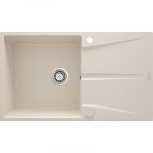 Deante - vier de cuisine en granit beige 860 x 500 mm avec égouttoir corio ZRC511A Beige