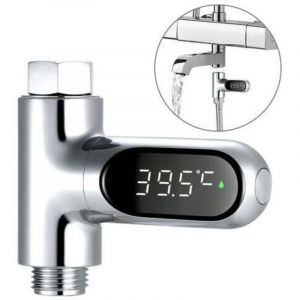 UlisemThermom&egrave;tre de douche num&eacute;rique &agrave; affichage LED, thermom&egrave;tre de bain, thermom&egrave;tre de bain, plage de 5 &agrave; 85 &deg;C, accessoire de bain de haute