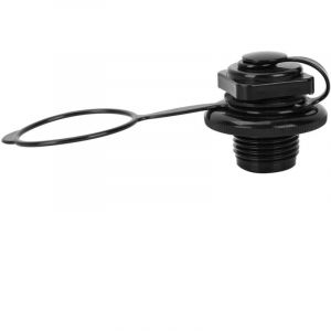 Valve d'air gonflable de bateau de p&ecirc;che de 23.9mm, remplacement en plastique noir de valve d'air de bateau gonflable pour l'accessoire de bateau de