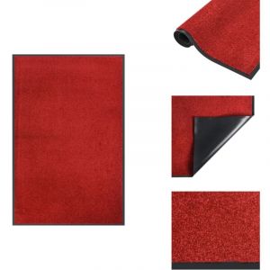 Vidaxl - Paillasson Rouge 80x120 cm - Tapis D'entr&eacute;e - Paillasson Int&eacute;rieur - Paillasson Ext&eacute;rieur - Tapis Absorbant - Tapis R&eacute;sistant &agrave; L'eau