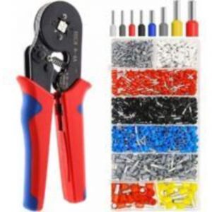 Pince &agrave; sertir d'&eacute;lectricien Pince &agrave; Sertir Kit, Embout de Cablage Outil de Sertissage Cosse Electriques &agrave; Sertir 1200 Cosses 0,5-10mm&sup2; pour Bornes