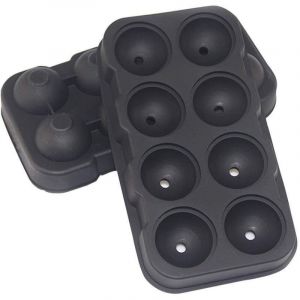 Moule de Boule de Glace de 8 Boules de Whisky, Moule de Hockey sur Glace Rond, Moule de Boule de Glace avec Petit Entonnoir pour Boisson au Cocktail