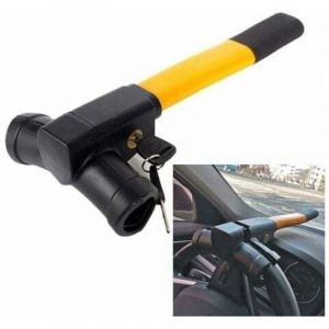 ZVD- serrure &agrave; cl&eacute; Canne Antivol Voiture Verrouillage de Volant Barre de Volant Antivol de S&eacute;curit&eacute; Universelle Voiture R&eacute;tractable T-Lock