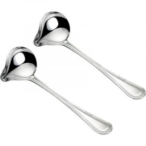 Cuill&egrave;Re &agrave; Sauce, Louche &agrave; Sauce Acier Inoxydable Argent, Louche &agrave; Sauce En Acier, Petite Cuill&egrave;Re Bruine Inoxydable avec Bec Verseur, Louche Cuisine