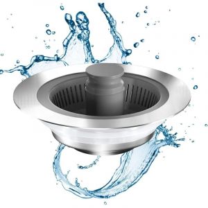 Evier Cuisine,1 Jeu Filtre Evier Cuisine INOX,3 en 1 Filtre Evier Universel, Obstruction Et Anti-Corrosion Grille Evier Cuisine pour Un Trou D'&eacute;vier