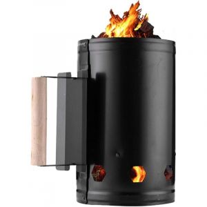 Chemin&eacute;e d'allumage au charbon de bois pour barbecue, barbecue au charbon de bois, briquettes, chemin&eacute;e &agrave; charbon pour grillades, cuisine en plein