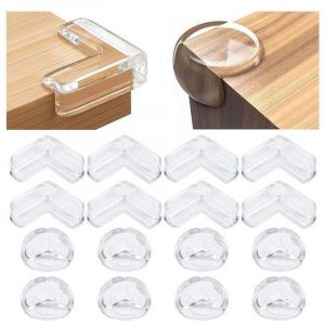 Protection Coin de Table B&eacute;b&eacute;, 16 PCS Transparent Protege Coin de Table Protection Bebe Protection Angle Meuble Bebe Protection Angle de Table