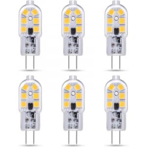 G4 LED 2W 12V AC/DC Blanc Froid 6000K pour Hotte Aspirante, 200lm, &Eacute;quivalent Ampoule Halog&egrave;ne G4 10W 20W, non dimmable, Bi-pin LED G4 12V pour