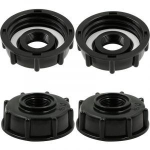 Adaptateur de Réservoir IBC Connecteur - Baril Raccord Tuyau Accessoires Bouchon Conteneur - pour Robinet de Jardin D'adaptateur Cuve Sortie Raccord